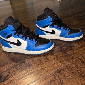 Jordan Black and Blue Sneakers